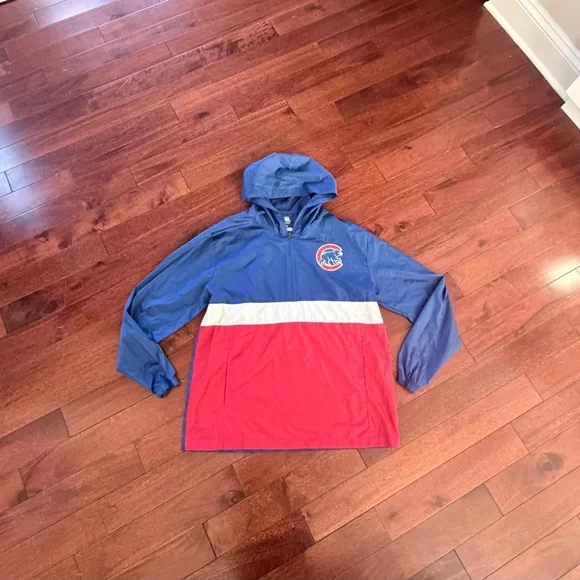 Genuine Merchandise Chicago Cubs Blue and Red Windbreaker Large - Picture 2 of 5
